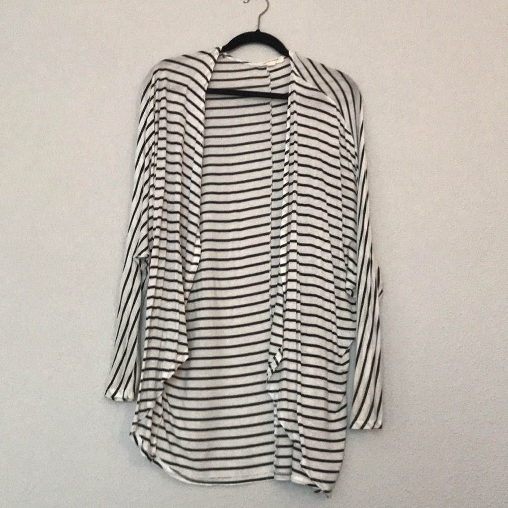 Striped thin cardigan